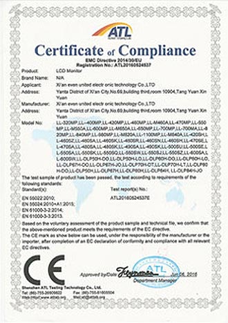 Our Certificate
